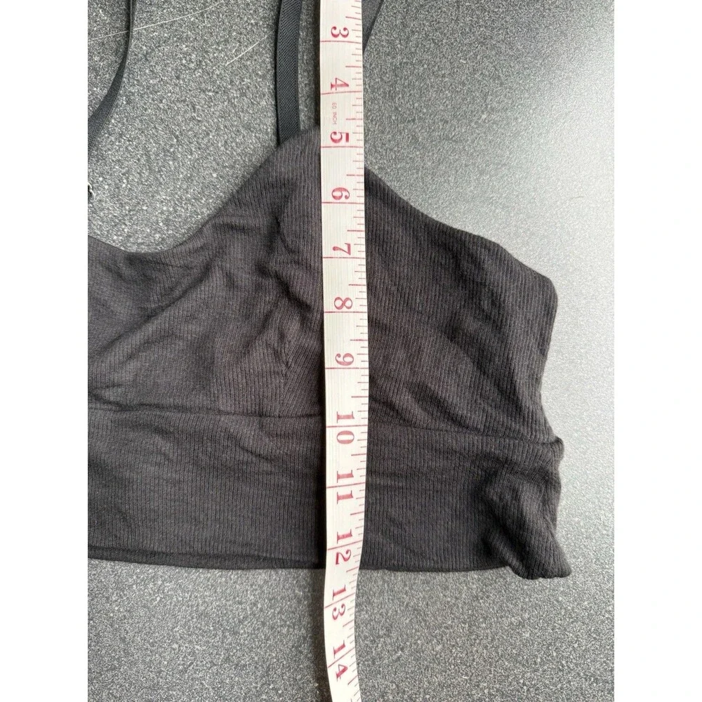 ATHLETA Well Rested Rib Sleep Bra Large Black Pullover Adjustable Straps Soft - Picture 6 of 6